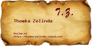 Thomka Zelinda névjegykártya